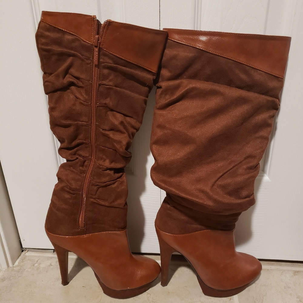 Michael Antonio Cognac Tall Boots size 7.5